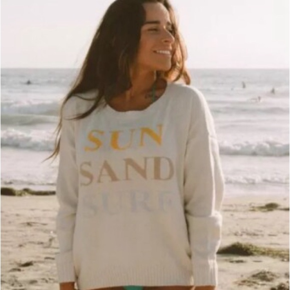 NWT Saltwater Luxe Sun Sand Surf Knit Vanilla Pullover Sweater XTRA LARGE $138